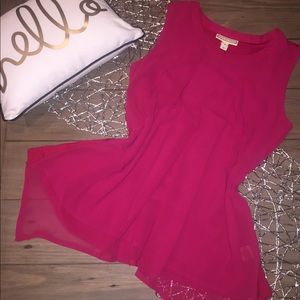 Pink blouse-flowing with lining at front